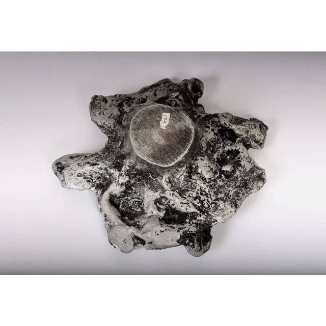 Silver Circa 1960 Paul Evans Freeform Cast Aluminum "Crater" Dish For Sale - Image 8 of 11