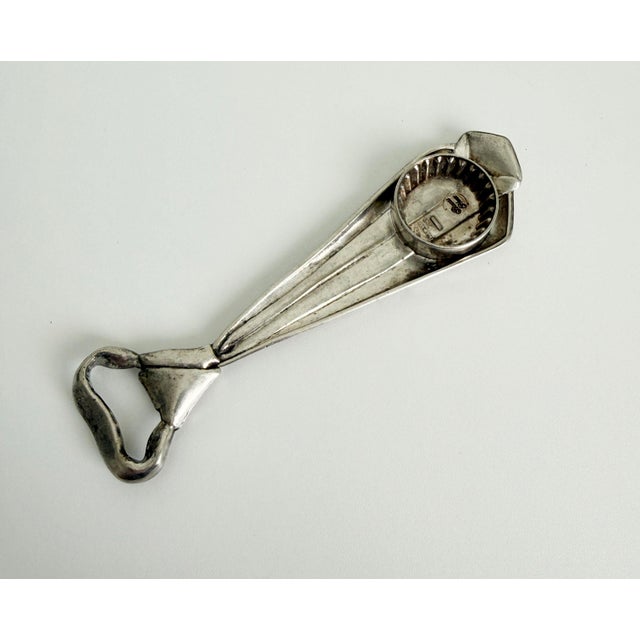 Traditional 1960s Italian Silver Neck Tie Bottle Opener For Sale - Image 3 of 8