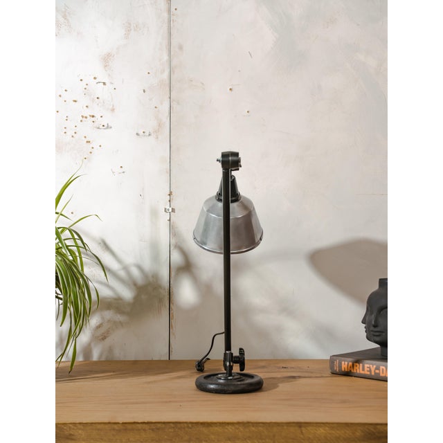 Metal Bauhaus 1950s R1 Black Desk Light from Midgard, 1950s For Sale - Image 7 of 15