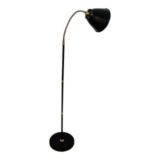 1950’s Mid-Century Modern Gooseneck Articulating Task Floor Lamp For Sale