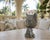 Slate Gray Vintage Cast Iron Wolf Bust Garden Statue For Sale - Image 8 of 12