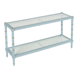Conner Cane Console - Blue