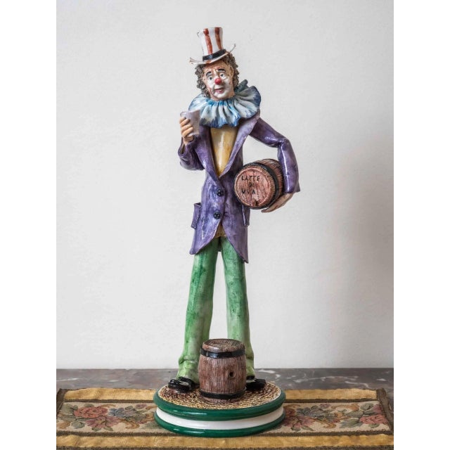 Mid-Century Italian Clown Statue For Sale - Image 10 of 10