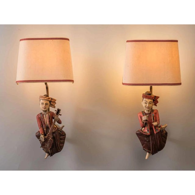 Indian Wall Lamps, Set of 2 For Sale - Image 12 of 18