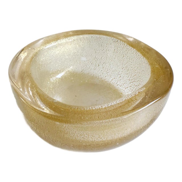 Elsa Peretti Gold Fleck Murano Glass Bowl For Sale