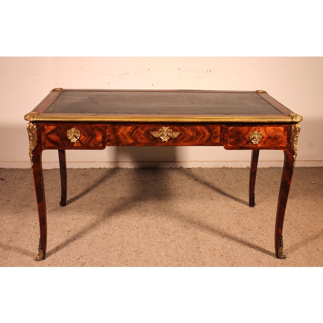 19th Century Louis XV Marquetry Desk For Sale - Image 10 of 15