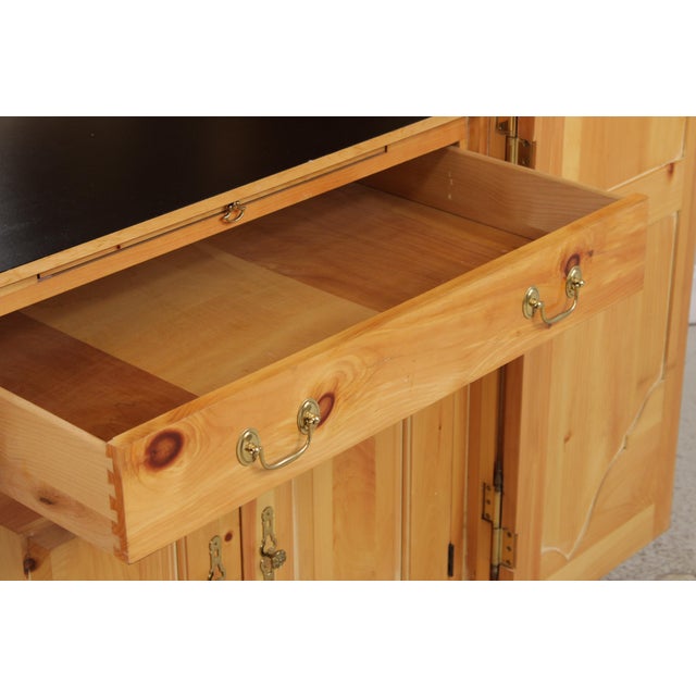 Chippendale Distressed Washed Pine Bar Cabinet For Sale - Image 9 of 18