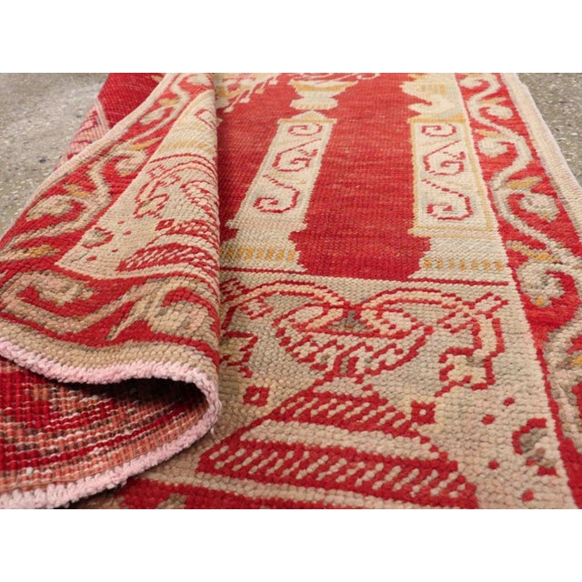 Galerie Shabab Collection Early 20th Century Turkish Oushak Throw Rug For Sale In New York - Image 6 of 6