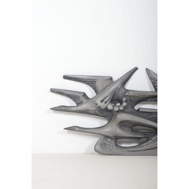 Brutalist style wall sculpture made by Ars Munda in the 1970s. This artwork is made of resin and was hand painted and...