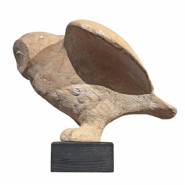 Plastic Vintage Snow Owl Sculpture by Klara Sever For Sale - Image 7 of 12