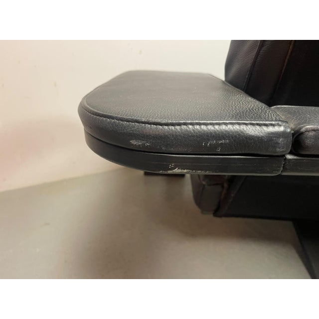 Black Leather Kroken Two-Seater Sofa by Åke Fribytter for Nelo Möbel, Sweden, 1970s For Sale - Image 9 of 17