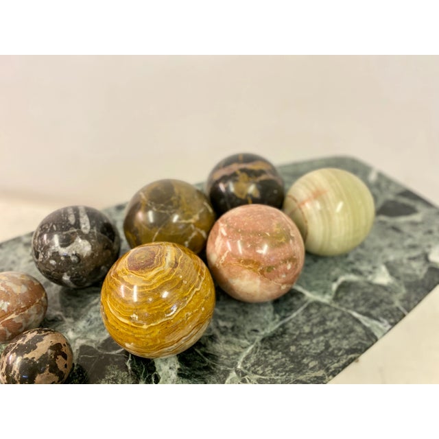 Selection of Specimen Marble and Stone Spheres, Set of 10 For Sale - Image 11 of 13