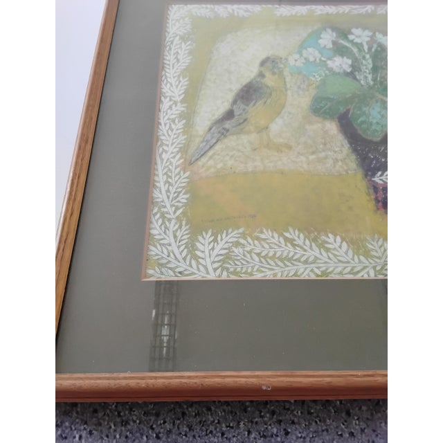 Mid-Century Modern Sylvia Von Hartmann, Still Life Exhibit Piece, 1984, Mixed Media For Sale - Image 3 of 6