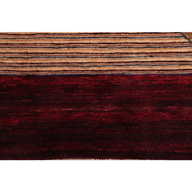 Textile 1990s Boho Chic Gabbeh Red/Brown Wool Rug - 4'11" X 7'1" For Sale - Image 7 of 10