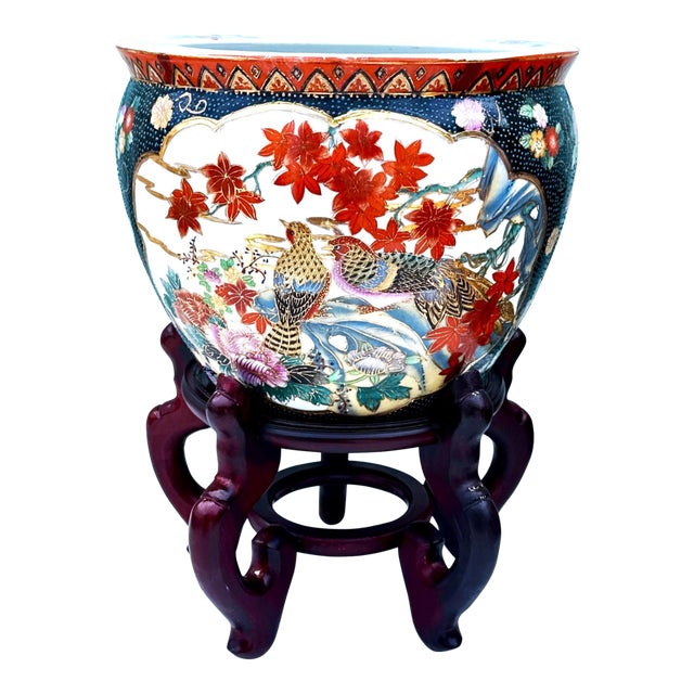 Fish Bowl Planter With Stand For Sale