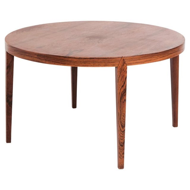 Round Coffee Table in Rosewood by Severin Hansen for Haslev Furniture, 1960s For Sale - Image 12 of 12