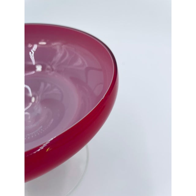 Vintage Red Glass Goblet, 1975 For Sale - Image 6 of 7