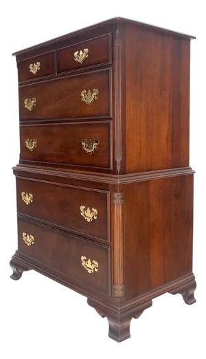 Kling 6 Drawers SOLID Mahogany 50" Tall Chippendale Style Dresser Chest
