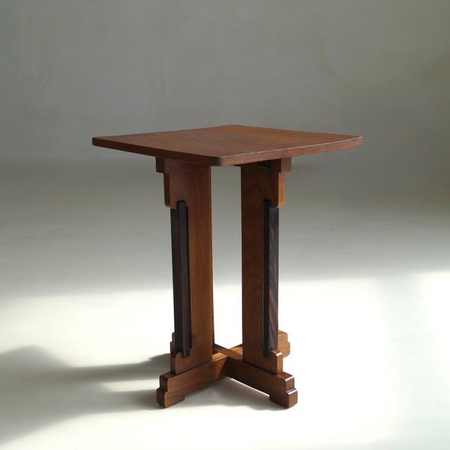 Brown Dutch Art Deco No. 288 Accent Table by P.E.L. Izeren for Genneper Molen, 1920s For Sale - Image 8 of 15
