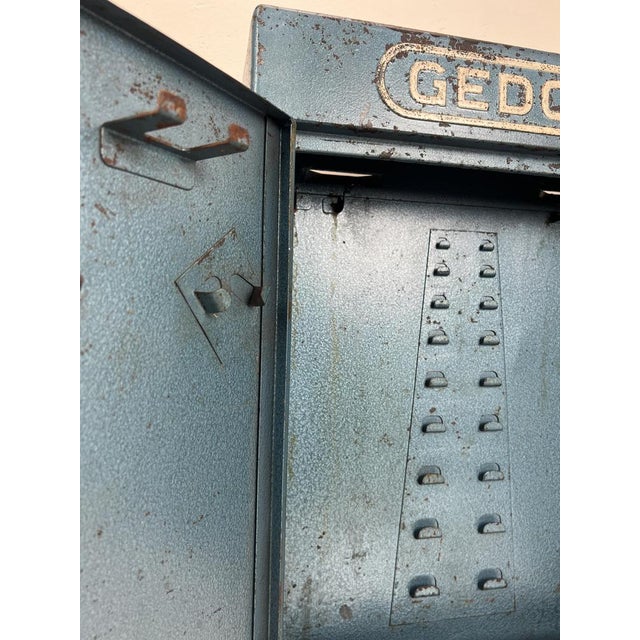 Vintage Industrial Metal Wall Mounted Tool Storage Cabinet, 1950s For Sale - Image 13 of 14