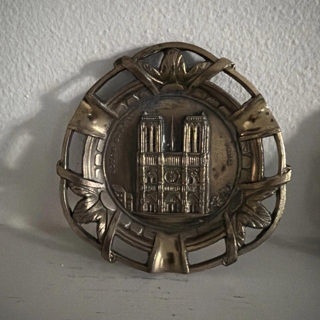 Pair of Vintage Notre Dame De Paris Art Deco Ashtray For Sale - Image 4 of 5