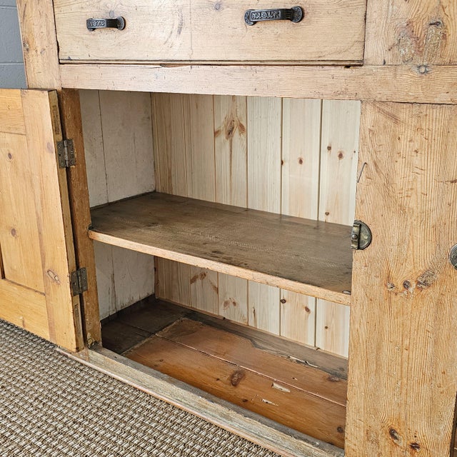 Wood Antique English Pine Kitchen Hutch or Dresser - Circa 1890 For Sale - Image 7 of 17