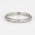 1920s Antique Deco Wedding Band 18 Karat White Gold Flower Pattern Vintage size 6.5 For Sale - Image 4 of 6
