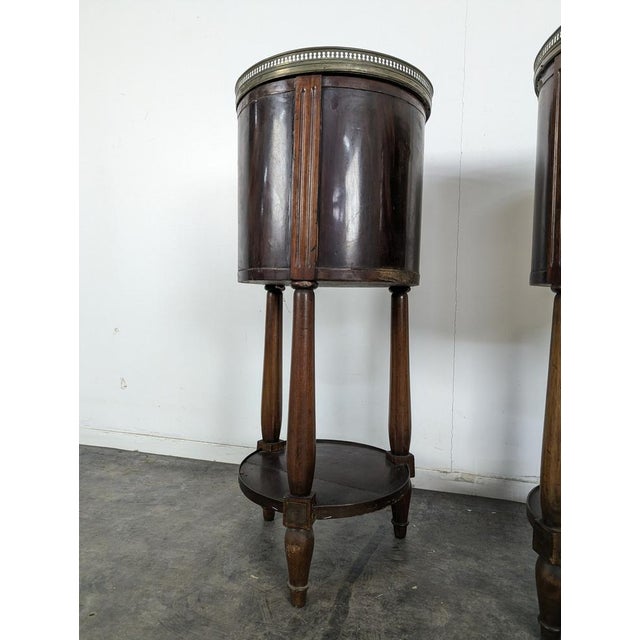 Louis XVI Bedside Tables with Gallery, Set of 2 For Sale - Image 6 of 12