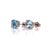 Natural Aquamarine Stud Earrings 14Karat White Gold 1.0 TCW Certified For Sale In New York - Image 6 of 11
