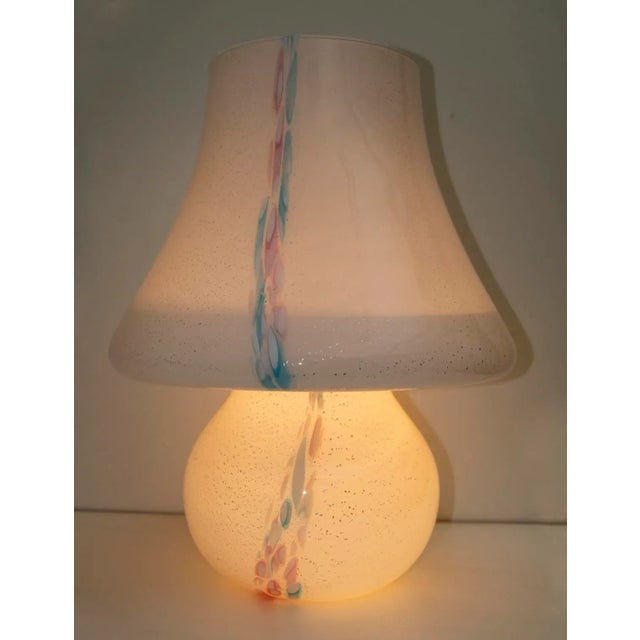 Modern Glass Table Lamp in the Style of Venini, Italy, 1980s, in Very Good conditions. Designed 1980 to 1989 This piece is...