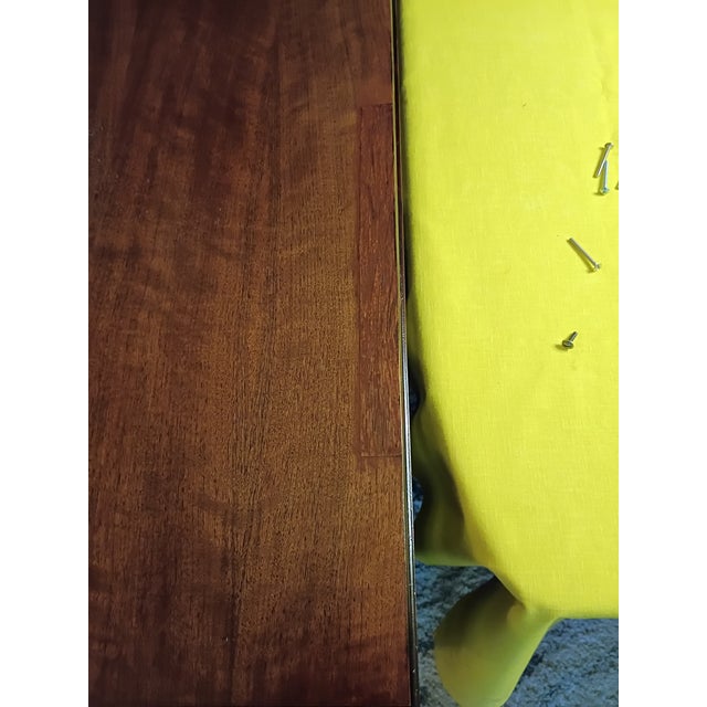 Vintage Solid Wood Desk With Chair For Sale - Image 10 of 18