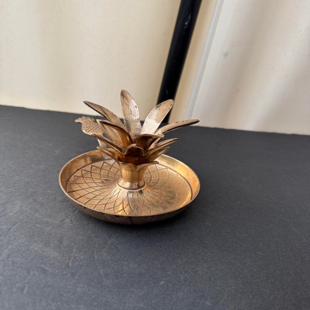 Vintage Brass Pineapple Candle Holder For Sale - Image 9 of 10