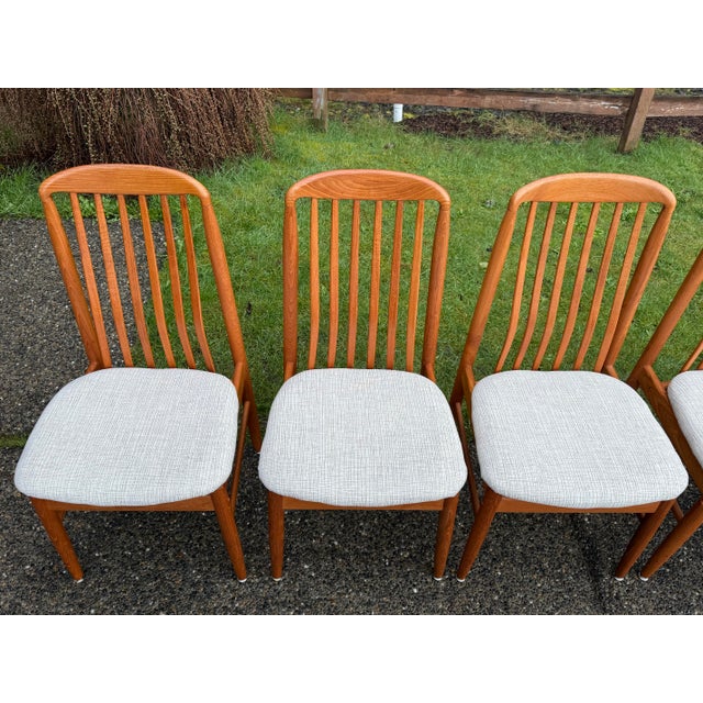 Wood 1980s Benny Linden Danish Modern Teak Dining Chairs - Set of 6 For Sale - Image 7 of 9
