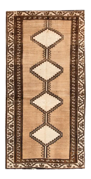 Vintage Persian Shiraz Rug, 3'4" X 6'5"