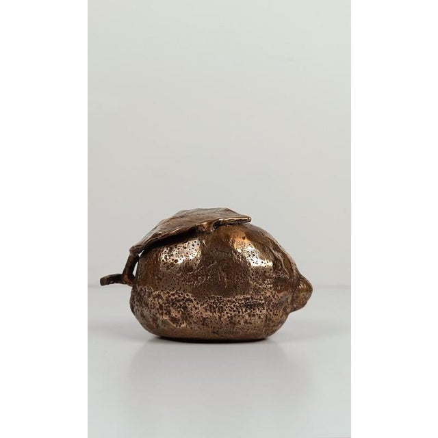 Sculptural Amalfi Coast Lemon Paperweight in Cast-Brass, 1970s For Sale - Image 16 of 18
