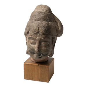 Terracotta Burmese Bodhisattva Head (1600-1700’s)