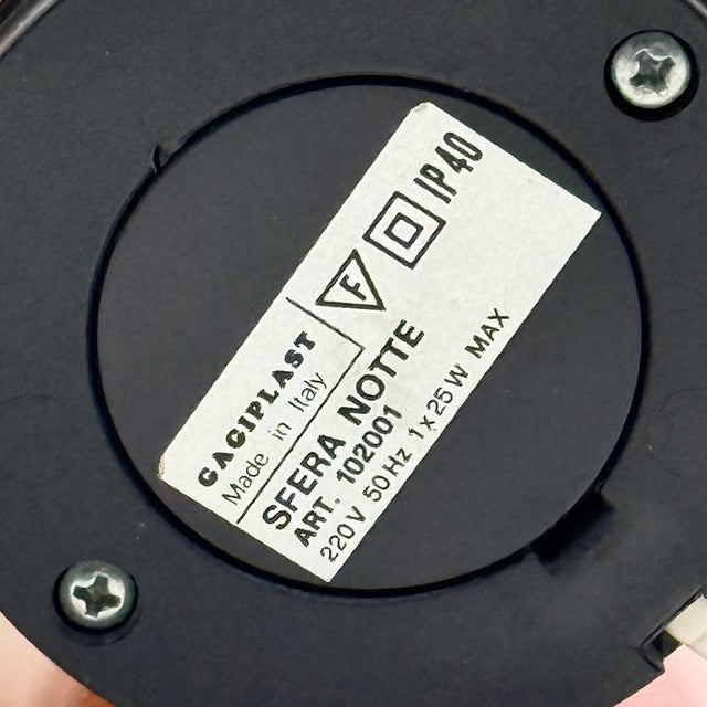 Space Age Sfera Notte Table Lamps from Gagiplast, 1970s, Set of 2 For Sale - Image 9 of 17