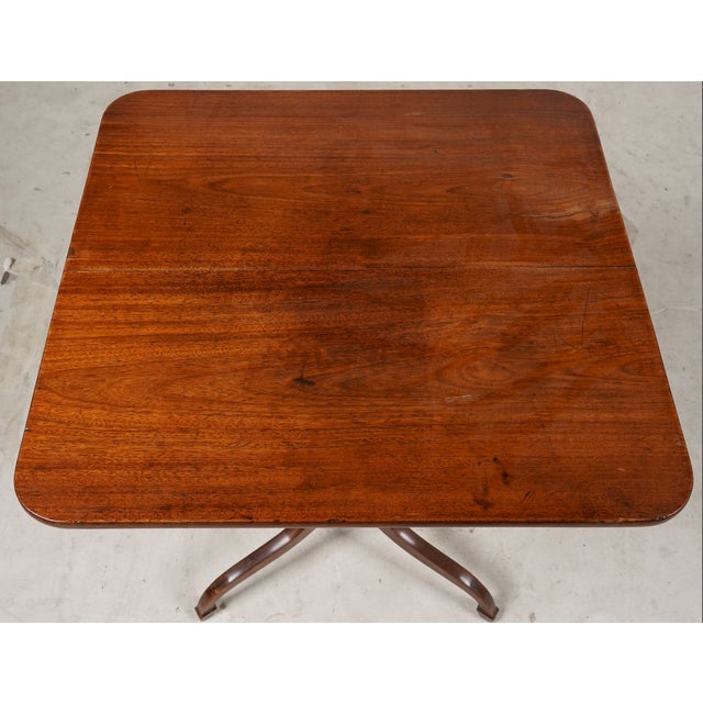 Wood Early 19th Century English Regency Mahogany Tilt-Top Table With Tripod Base For Sale - Image 7 of 7