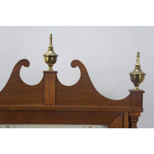 Wood Mason & Sullivan West German Oak Pillar & Scroll Shelf Mantel Clock 31" For Sale - Image 7 of 17