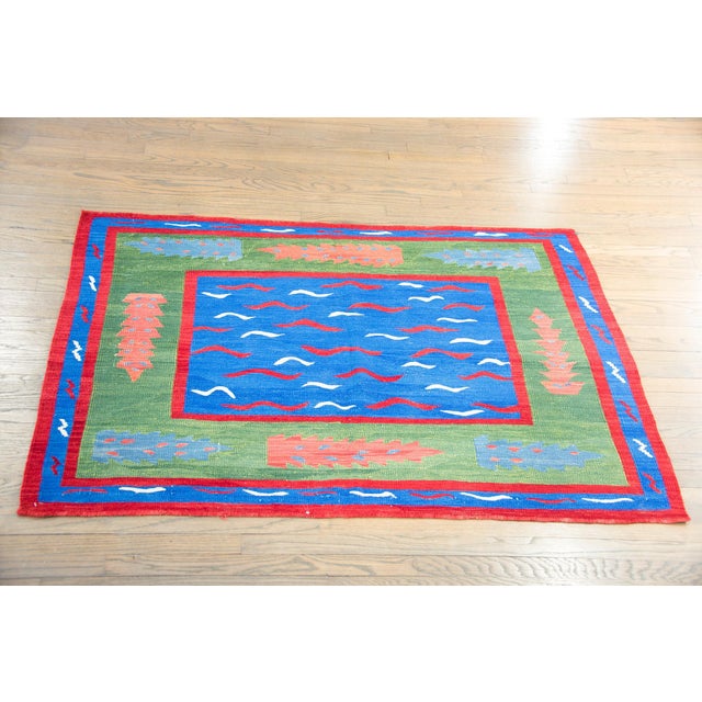 Vintage Turkish Kilim Rug For Sale In Chicago - Image 6 of 15