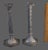 Antique Ornate Victorian Pair Repousse Tavern Dutch Scene Silverplate Derby Candlesticks Marked For Sale - Image 11 of 12