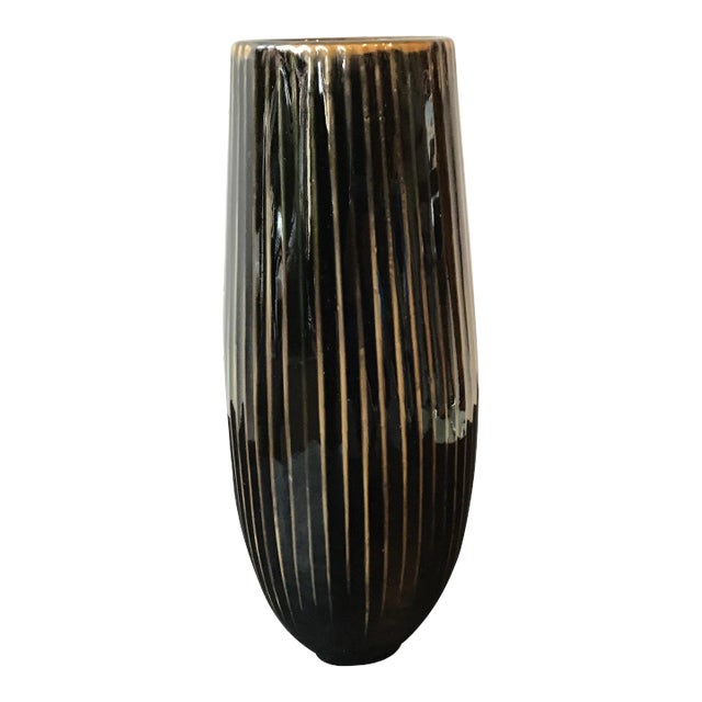 Spin Ceramics Black Stripe Vase For Sale