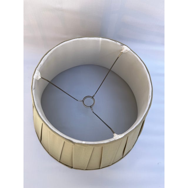 Green Box Pleat Lamp Shade For Sale - Image 6 of 8