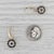 Late 20th Century Late 20th Century Pair of 0.96ctw Sapphire Diamond Flower Cluster Dangle Earrings 14k Gold Lever Backs For Sale - Image 5 of 5