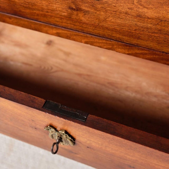 Brown 19th Century French Louis Philippe Walnut Chest With Marble Top (D) For Sale - Image 8 of 11