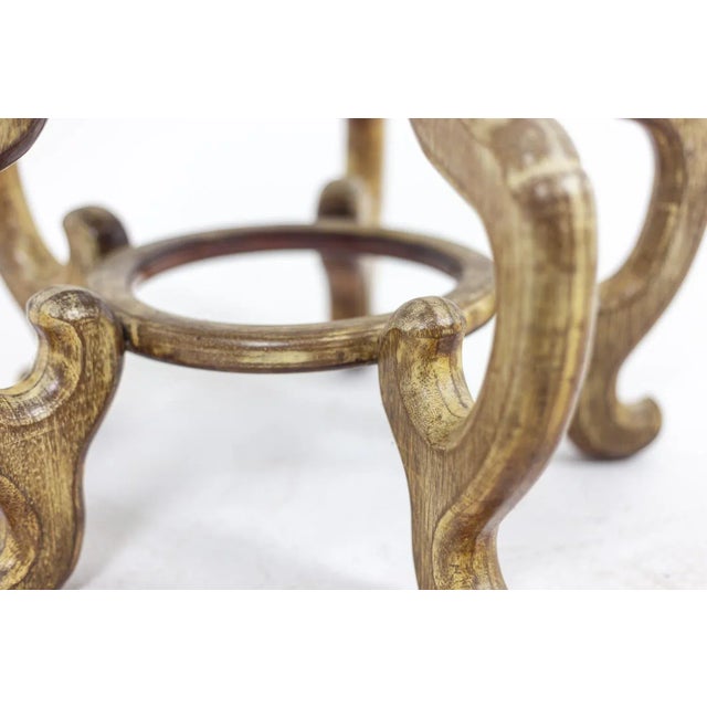 Asian Style Plinths in Ironwood, 1900s, Set of 2 For Sale - Image 3 of 8