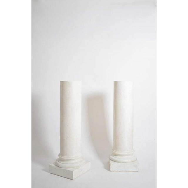 1930s Neo-Classical Plaster Columns, 1930s, Set of 2 For Sale - Image 5 of 5