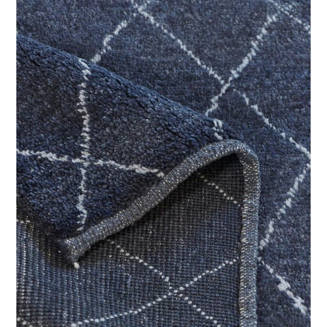 Contemporary Handwoven Moroccan Inspired Wool Rug For Sale In Los Angeles - Image 6 of 8