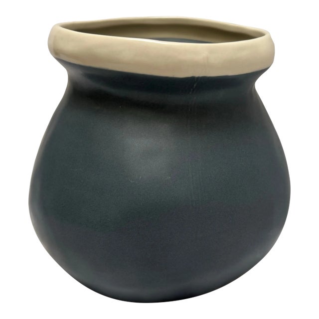 Vintage Scandinavian Design Two Toned Vase or Vessel For Sale
