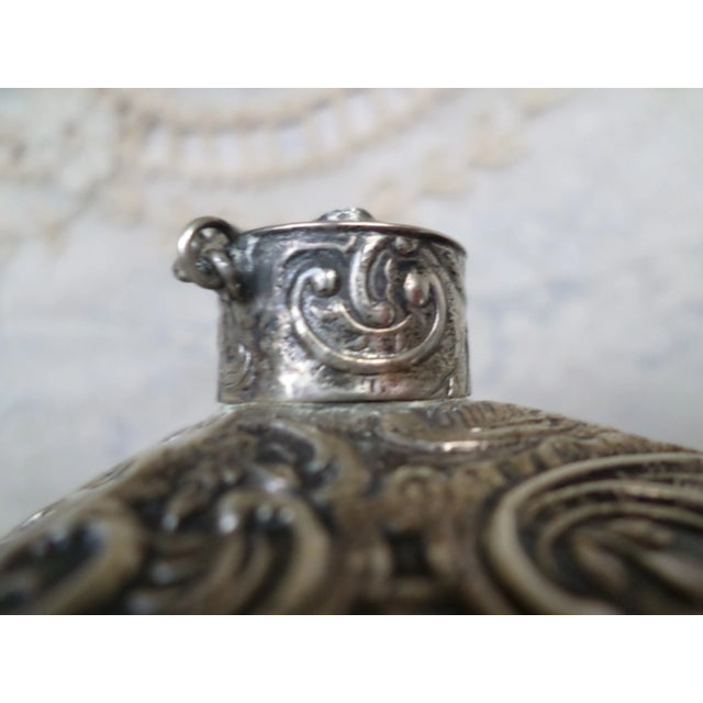Late 19th Century Antique Sterling Silver Ornate and Etched Crystal Cigar Lighter For Sale - Image 10 of 10